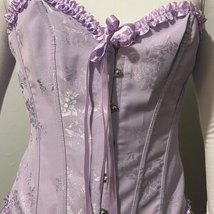 Lavender Floral Corset Top